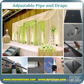 Aluminum wedding stage backdrop/Pipe and Drape decoration for event cheap sale